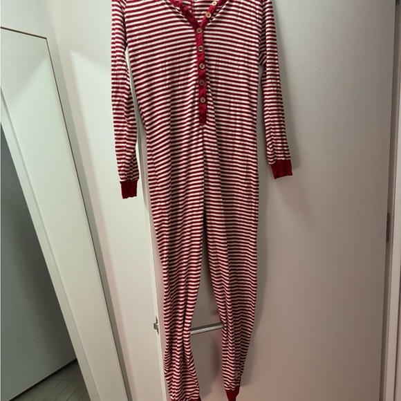 Burt's Bees Baby Red and White Striped Onesie - Picture 1 of 2